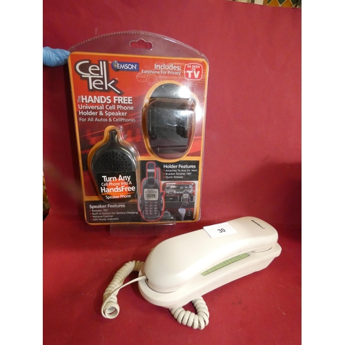 29 - HANDS FREE SET AND TELEPHONE