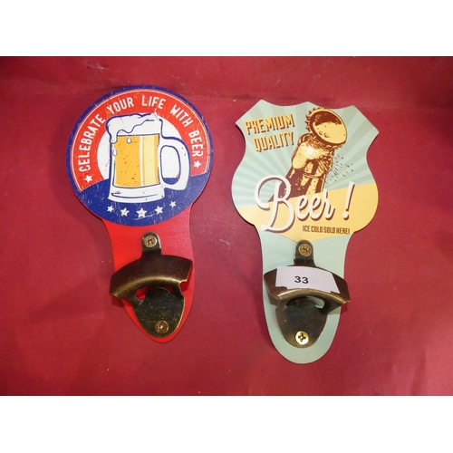 32 - 2 BOTTLE OPENERS