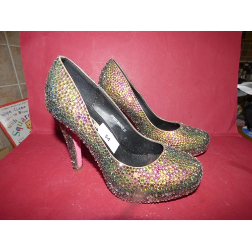 53 - CRYSTAL HIGH HEELS-SIZE 37