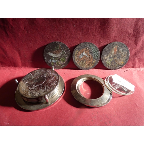 92 - QTY OF SILVER TONE COASTERS