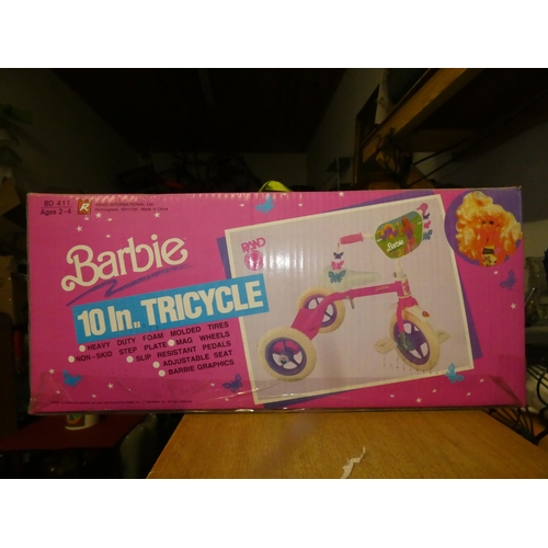 26 - NEW OSCAR BARBIE 3 IN ONE TRICYCLE