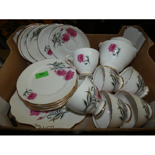 703 - COMPLETE ROYAL STAFFORD STAMPED CHINA SET