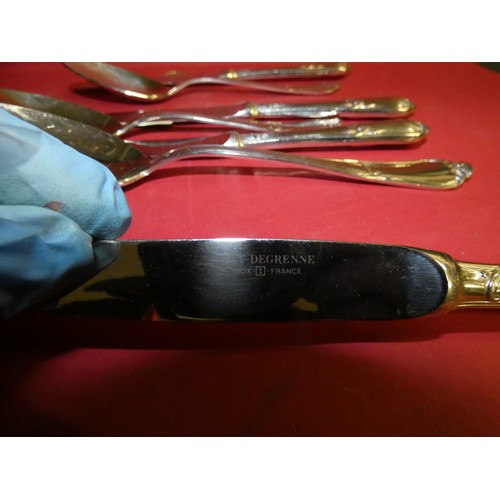 663 - QTY. OF SPECIAL DEGRENNE FRENCH  SPOONS AND FORKS