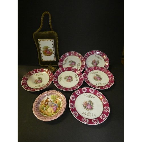 693 - QTY OF JAPANESE SMALL ART DECO WALL SAUCERS