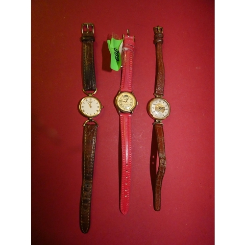 698 - 3 VINTAGE LADIES WATCHS-PEUGEOT, ROTARY