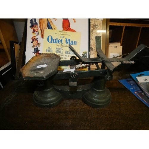 719 - VINTAGE CAST IRON WEIGHTING SCALES