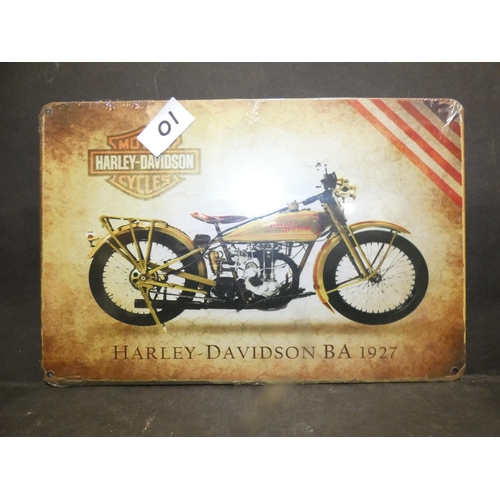 10 - HARLEY DAVIDSON ENAMEL SIGN