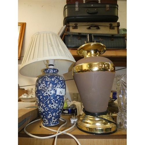 32 - 2 ART DECO TABLE LAMPS