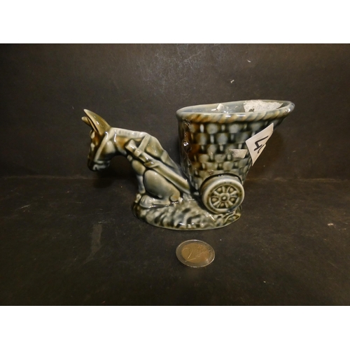 40 - RARE IRISH POTTERY ASS & CART