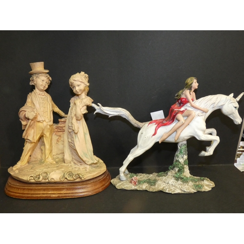 14 - PAIR OF VINTAGE SHELF FIGURINES