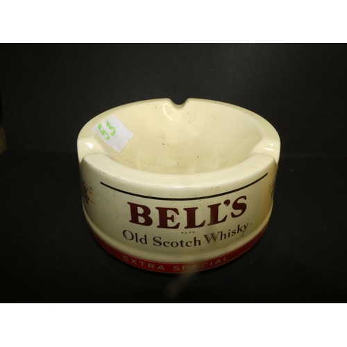 53 - VINTAGE IVORY BELL'S ASHTRAY