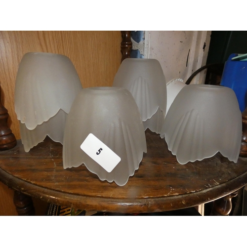 5 - 6 QUALITY  SATIN GLASS LAMP SHADES