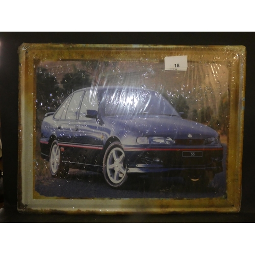 18 - HOLDEN COMMODORE TIN SIGN