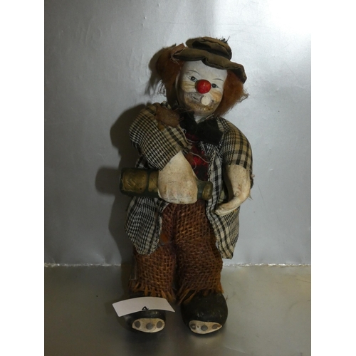 4 - VINTAGE HOBO CLOWN DOLL