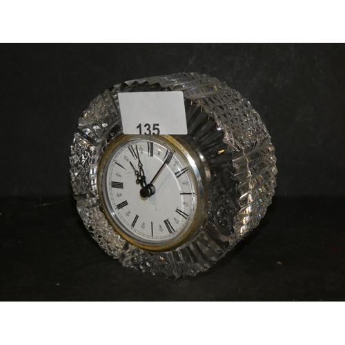 135 - TYRONE CRYSTAL CLOCK