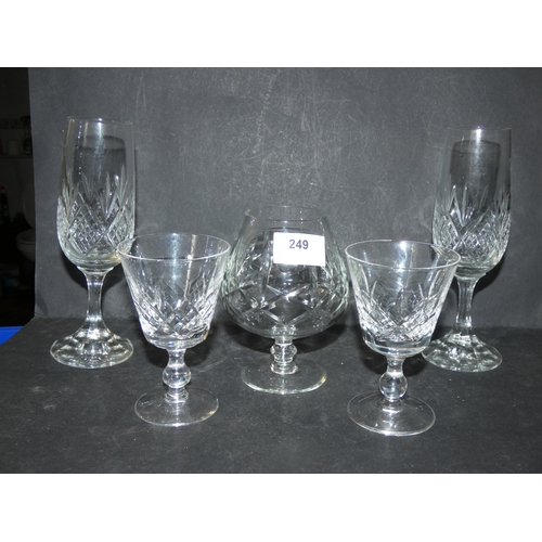 249 - ASSORTMENT OF CRYSTAL DRINKING GLASSES