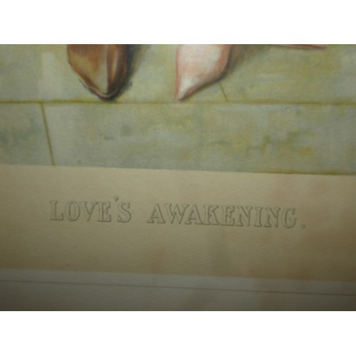 125 - FRAMED PICTURE 'LOVE'S AWAKENING' BY SYDNEY PERCY