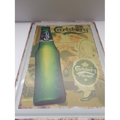 1047 - Large carlsberg tin sign