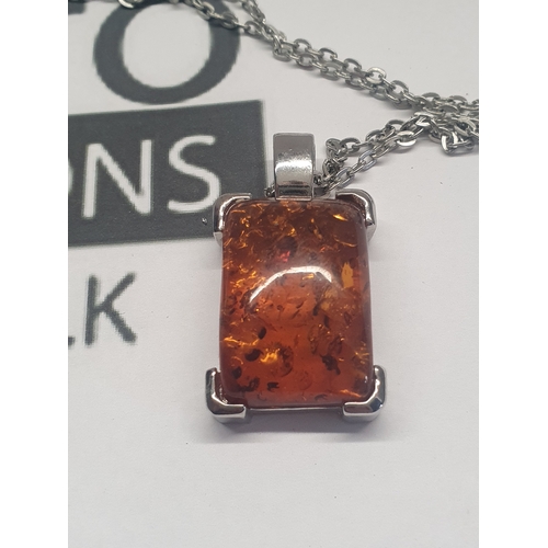 1046 - Vintage large Amber pendant