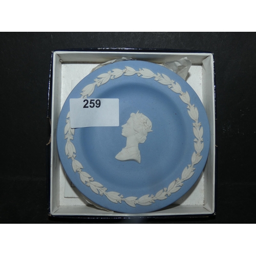 259 - WEDGWOOD BLUE JASPERWARE PLATE