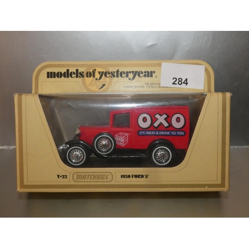 284 - MATCHBOX OXO 1930 FORD MODEL A DIE CAST MODEL