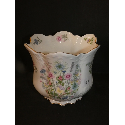 298 - AYNSLEY WILD TUDOR PORCELAIN PLANT POT