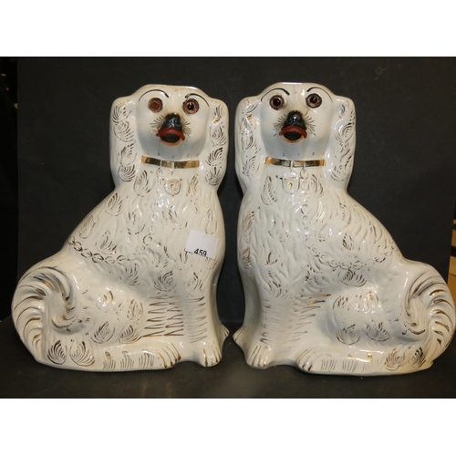 459 - 2 STAFFORDSHIRE DOGS