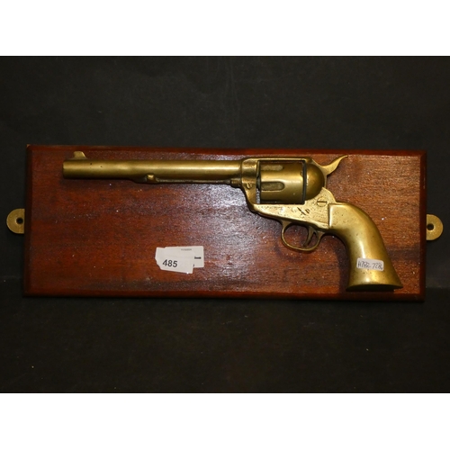 485 - very old heavy brass revolver