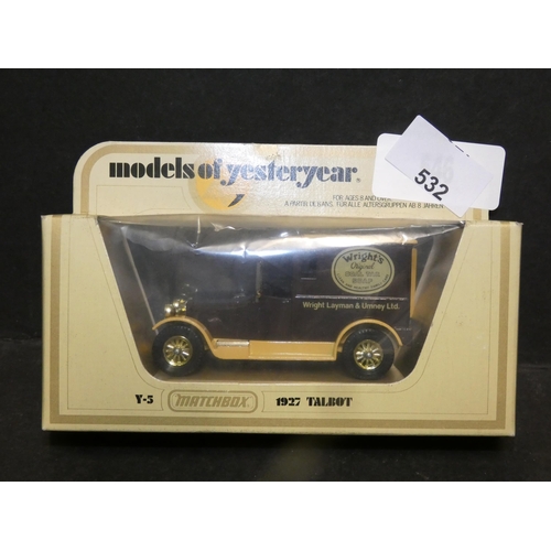 532 - MATCHBOX 1927 TALBOT DIE CAST MODEL