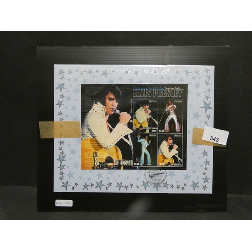 543 - FRAMED ELVIS COLLAGE PICTURE