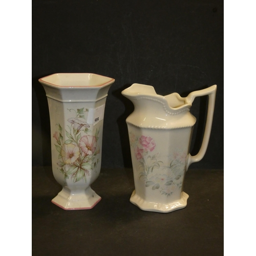 589 - ROYAL WINTON CHANTELLE PORCELAIN VASE AND JUG