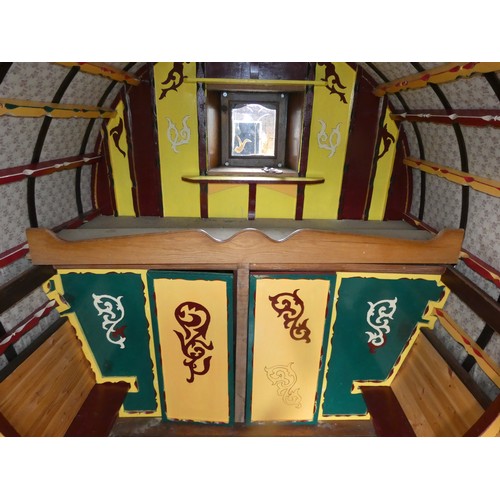 571 - A FULLY RESTORED  TRAVELLERS CARVAN  12'8 X 4.6 MAHOGANY THROUGHOUT  FULY COMPLETED BY A MASTER CRAF... 