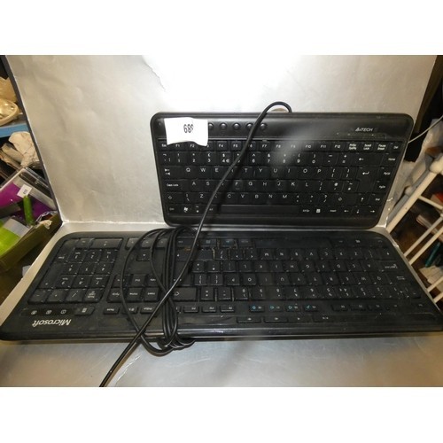 498 - 2 QUALITY MICROSOFT KEYBOARDS