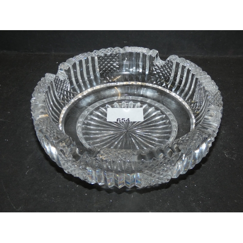 654 - TYRONE CRYSTAL ASHTRAY