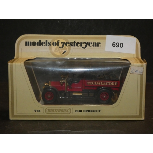 690 - MATCHBOX MODEL OF YESTERYEAR COAL AND COKE TRUCK MODEL