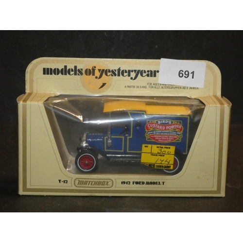 691 - MATCHBOX MODEL OF YESTERYEAR BIRD'S CUSTARD POWDER  TRUCK MODEL