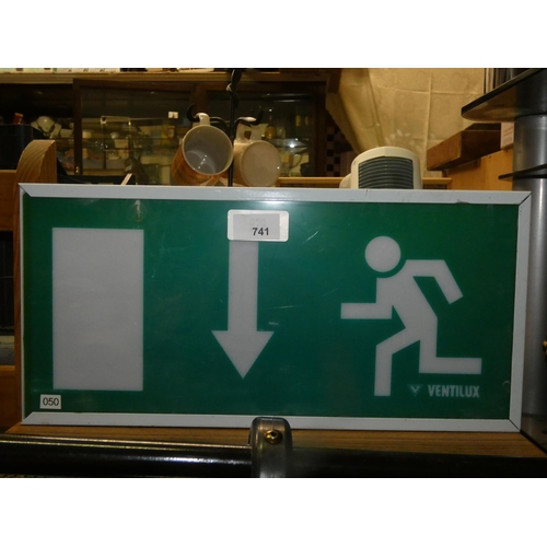 741 - ILLUMINATED EXIT SIGN