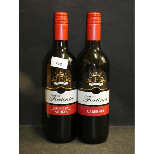 748 - 2x FORTINIA CABERNET AND SHIRAZ WINE