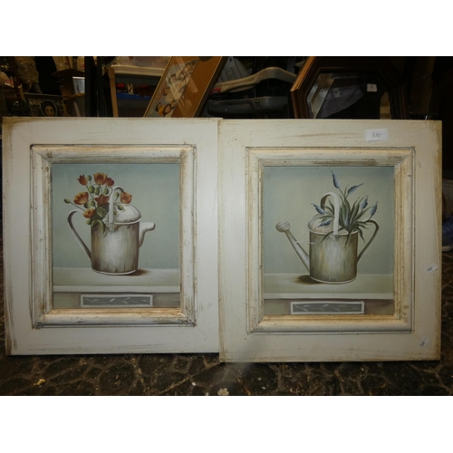 785 - PAIR OF FLORAL WALL ART PICTURES