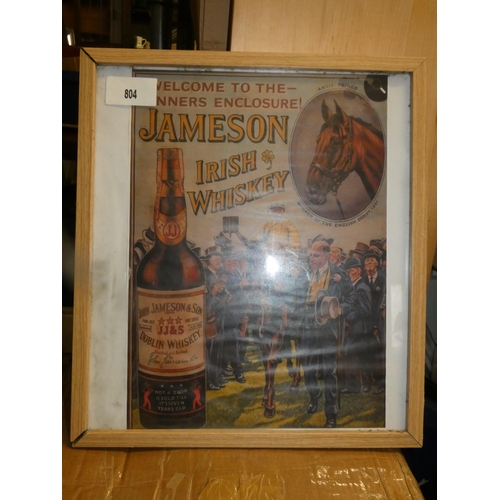 804 - JAMESON WHISKEY FRAMED ADVERTISEMENT