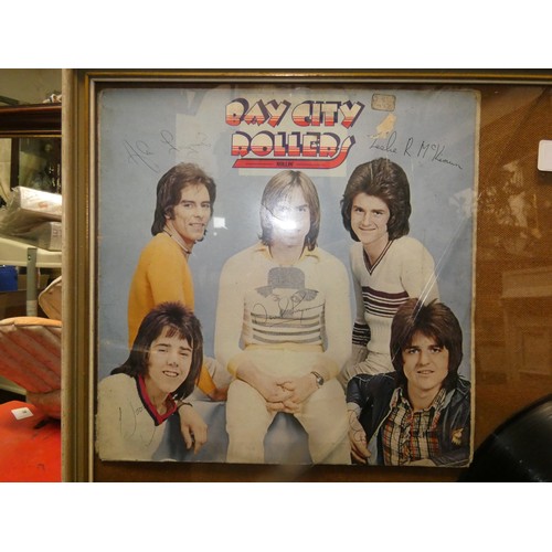 788 - BAY CITY ROLLERS VINYL WITH AUTOGRAPHS FRAMED