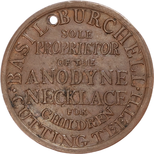 1070 - London - Longacre, Basil Burchell (medicine seller) Advertising Halfpenny undated, as last, copper a... 