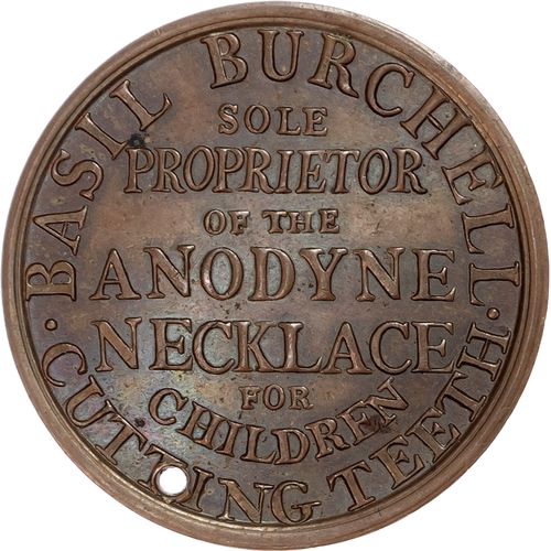 1070 - London - Longacre, Basil Burchell (medicine seller) Advertising Halfpenny undated, as last, copper a... 