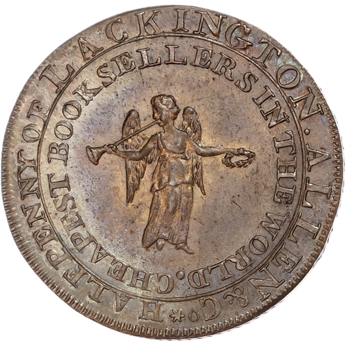 1124 - London – Moorfields & Finsbury Sq., James Lackington & James Allen (booksellers) Halfpenny 1794,
Lac... 