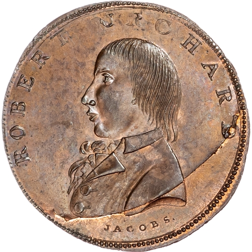 1145 - London - Soho, Robert Orchard (grocer & tea-dealer) Halfpenny 1795, his draped bust left, rev.
Orcha... 