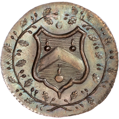 1147 - London - Soho, Robert Orchard Halfpenny 1795, his bare bust right, rev. Arms of the City of London
i... 