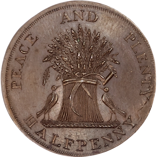 1152 - London - Soho, Robert Orchard, Skidmore’s Irish mule Halfpenny undated, Draped bust of Orchard
left,... 