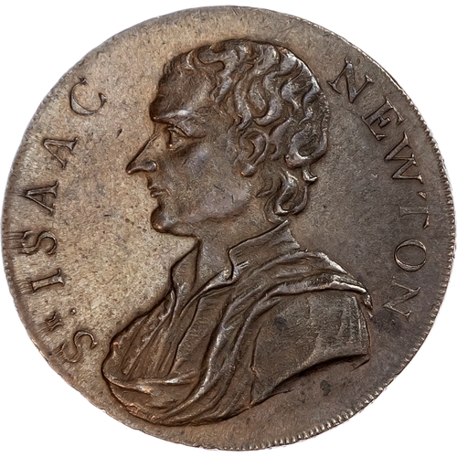 1411 - London, National Series, Isaac Newton Halfpenny 1793, His draped bust left, rev. Caduceus, cornucopi... 