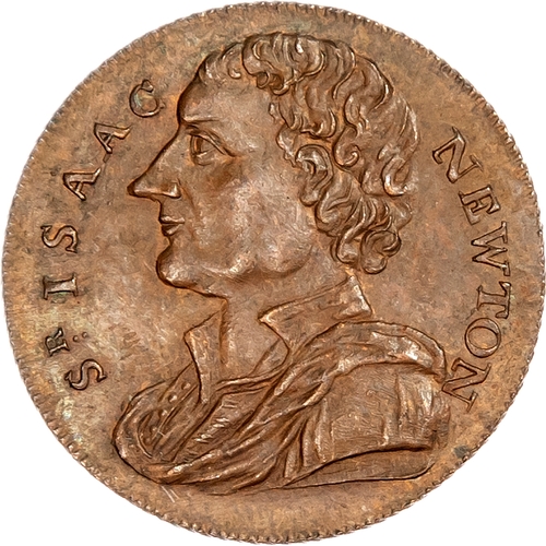 1411 - London, National Series, Isaac Newton Halfpenny 1793, His draped bust left, rev. Caduceus, cornucopi... 