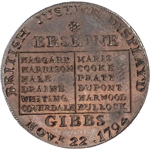 1418 - London, Political Series, John Horne-Tooke Halfpenny 1794, Draped bust, half facing right, rev. Ersk... 